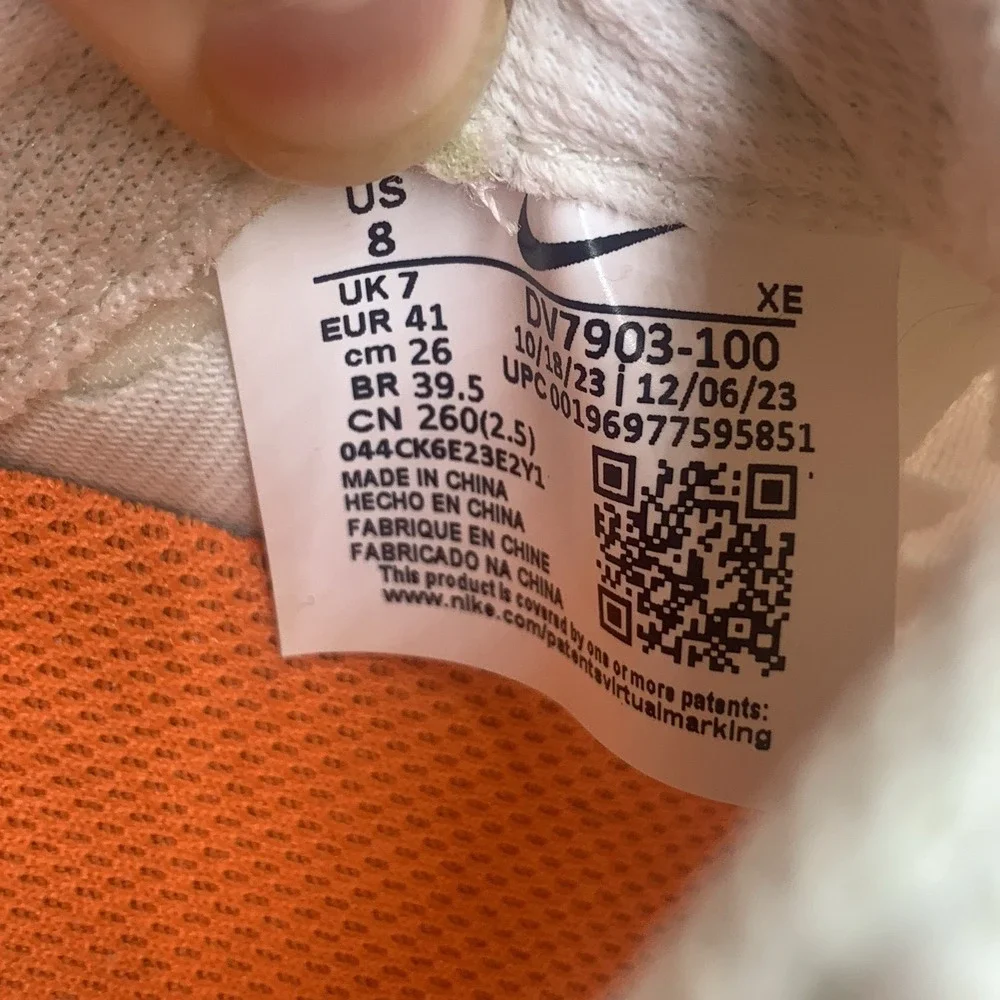 Nike ACG Mountain Fly 2 Low 'White Orange' DV7903-100 Sneakers Shoes Men's US 8